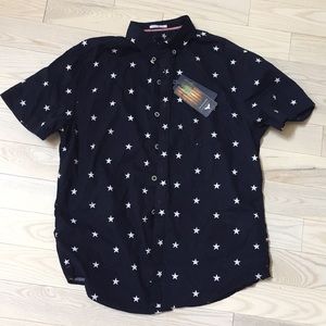 Denim and Flower Stars and Stripes shirt large